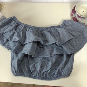 jean crop top